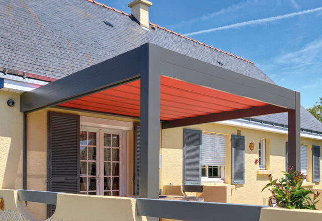 Alutoile simple, configuration façade, toile déployée